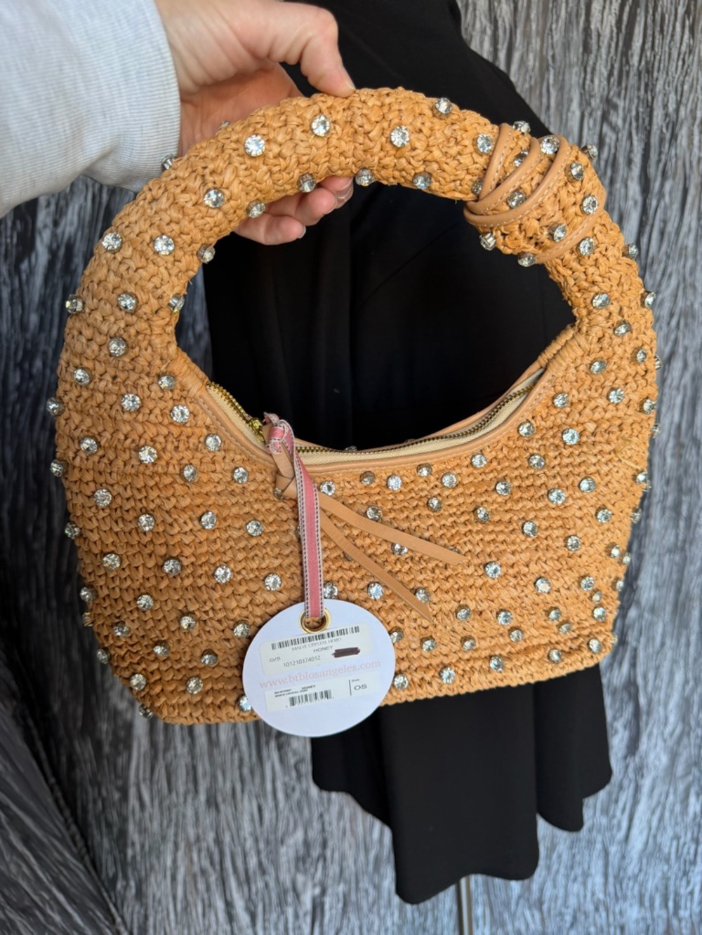 BTB Los Angeles Maeve Crystal Hobo Bag - Picture 13 of 16